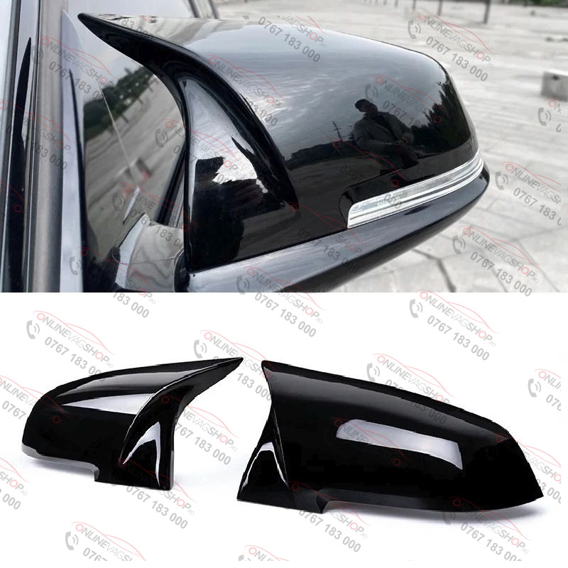 Capace oglinda negru lucios BMW F20,F22,F30,F34,F32,E84 Batman M Style